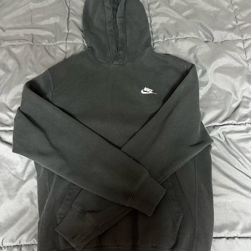 Nike Charcoal Hoodie with White Logo